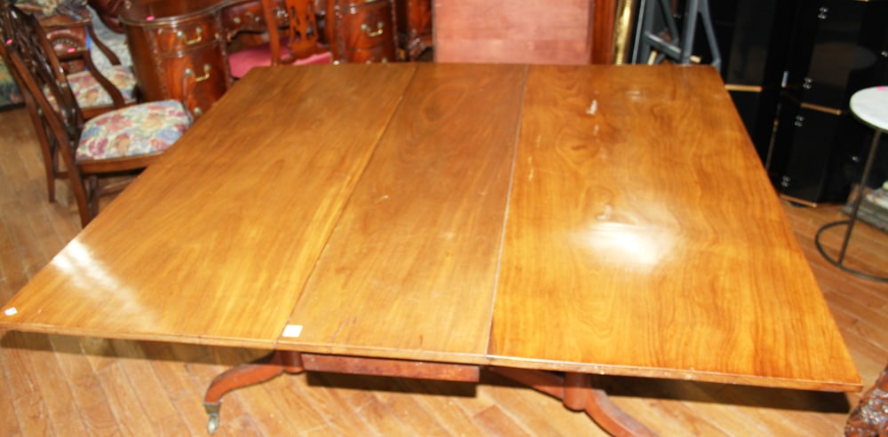 19thC Mahogany Accordion Table - 7