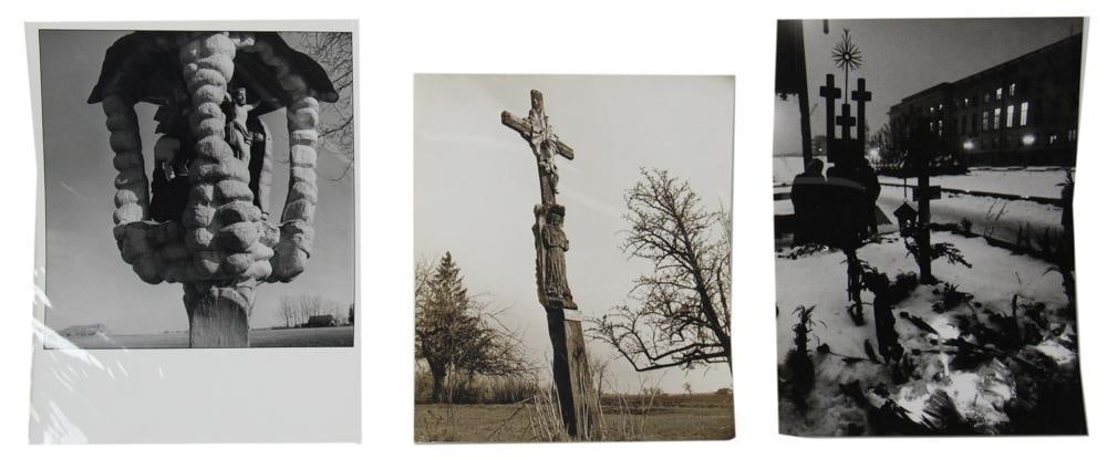 Antanas Sutkus, Three Gelatin Silver Photographs: Antanas Sutkus (celebrated Lithuanian photographer, b.1939), three gelatin silver photographs, to include: "Mourning Christ", signed in pencil verso A. Sutkus 1967, 12" x 11", with border 15" x 11", u
