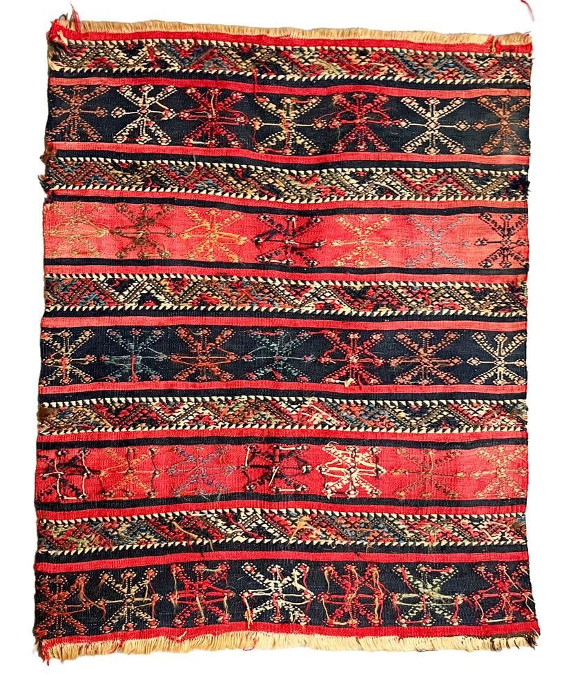 Antique Makri Kilim Rug: Antique Makri Kilim rug, 2' 5" x 3'. Provenance: Palm Beach, Florida estate.