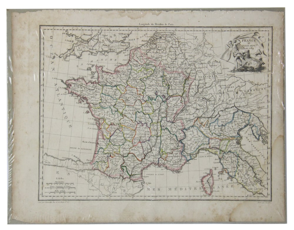 1812 Map of France (1 of 8)