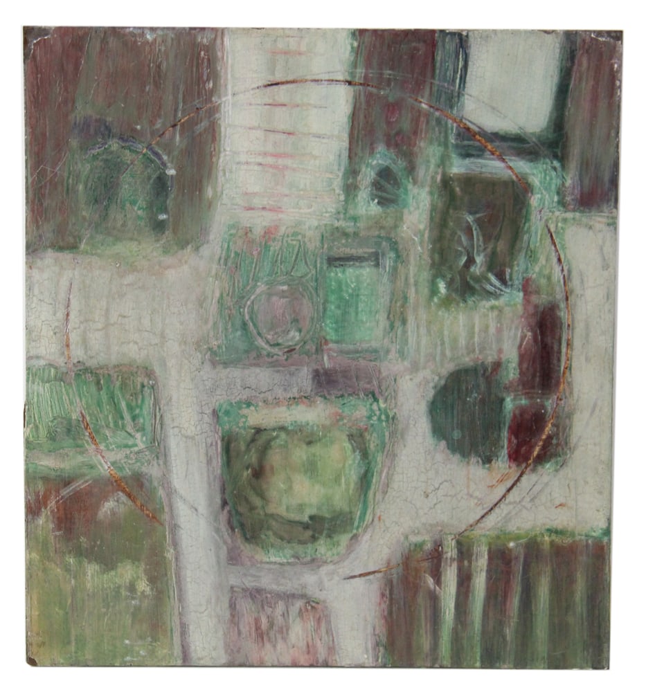 Al Rubin, Abstract, Oil on Board: Al Rubin, abstract, oil on board, 14" x 16". Provenance: North Bay Village, Florida collection.
