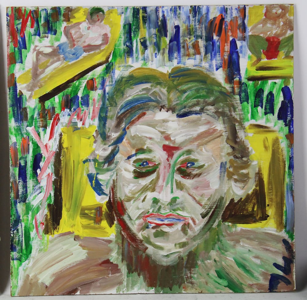 Three Abstracts, Oil on Board, Initialed "AW" - 5