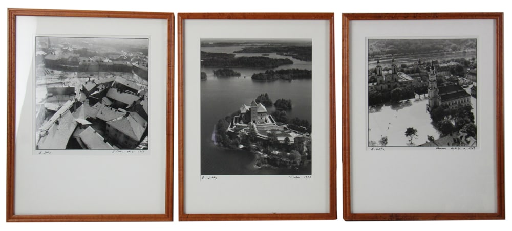 Antanas Sutkus, Three Gelatin Silver Photographs: Antanas Sutkus (celebrated Lithuanian photographer, b.1939), three gelatin silver photographs, to include: "Trakai Island Castle" (Trakai), 1973, signed A. Sutkus L/L, 13" x 10 1/2", framed 19 1/2" x 