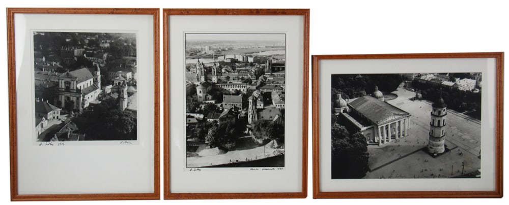 Antanas Sutkus, Three Gelatin Silver Photographs: Antanas Sutkus (celebrated Lithuanian photographer, b.1939), three gelatin silver photographs, to include: "Vilnius", 1973, signed A. Sutkus L/L, 11 1/2" x 10", framed 19 1/2" x 15"; "Kaunas Old Town"