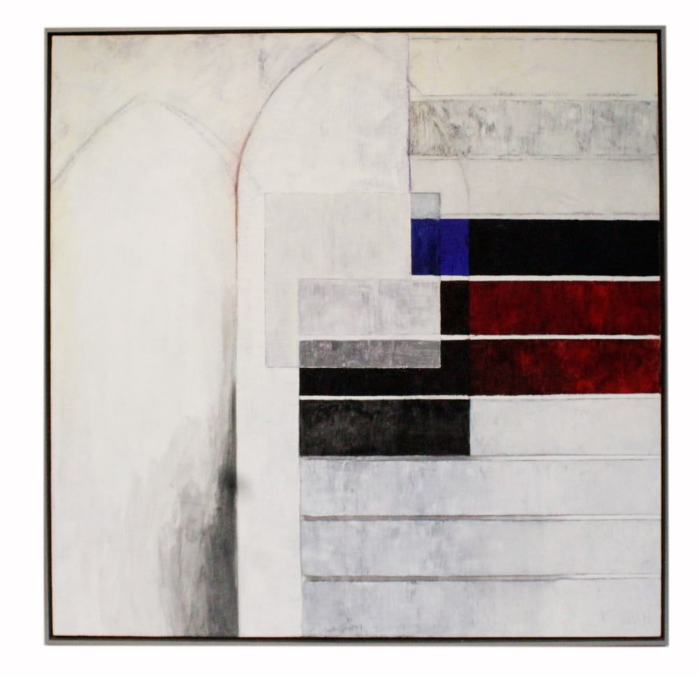 Wilfredo Chiesa, Arcos 15, Acrylic on Canvas: Wilfredo Chiesa, "Arcos 15", acrylic on canvas, 1997, 66" x 66". Provenance: From a private Boston art collection. PLEASE NOTE: On KaminskiLIVE, lots valued at over $3,000 are designated as Premier Lo