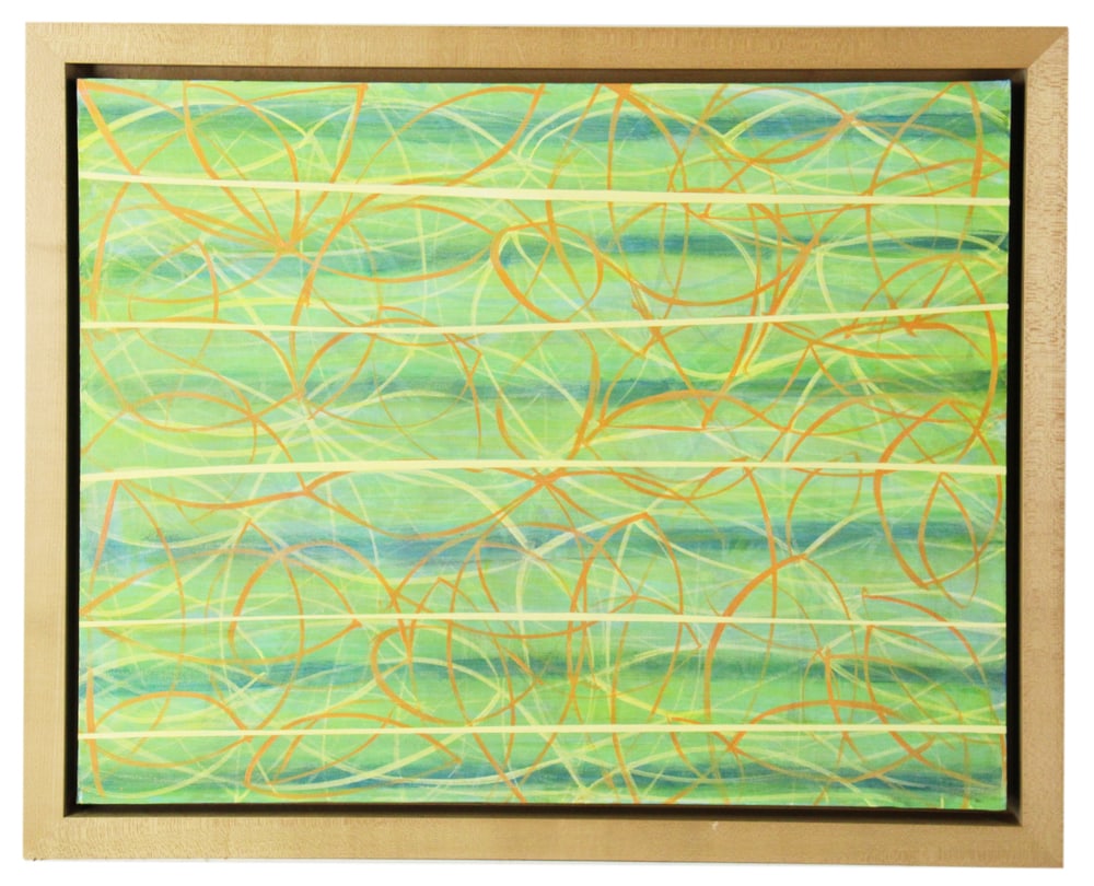 Nancy Berlin, Surfacing III, Mixed Media on Canvas: Nancy Berlin, "Surfacing III", mixed media on canvas, 2004, 29" x 33". Provenance: From a private Boston art collection.