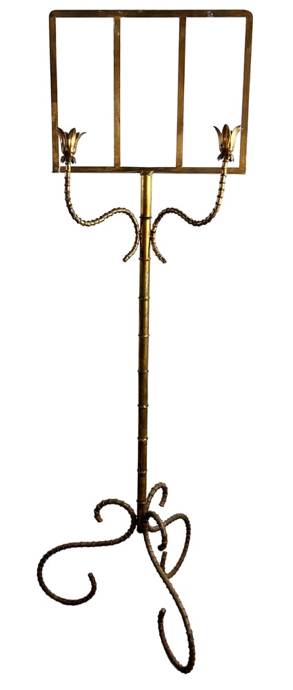 Vintage Gold-Decorated Iron Book Stand (1 of 7)