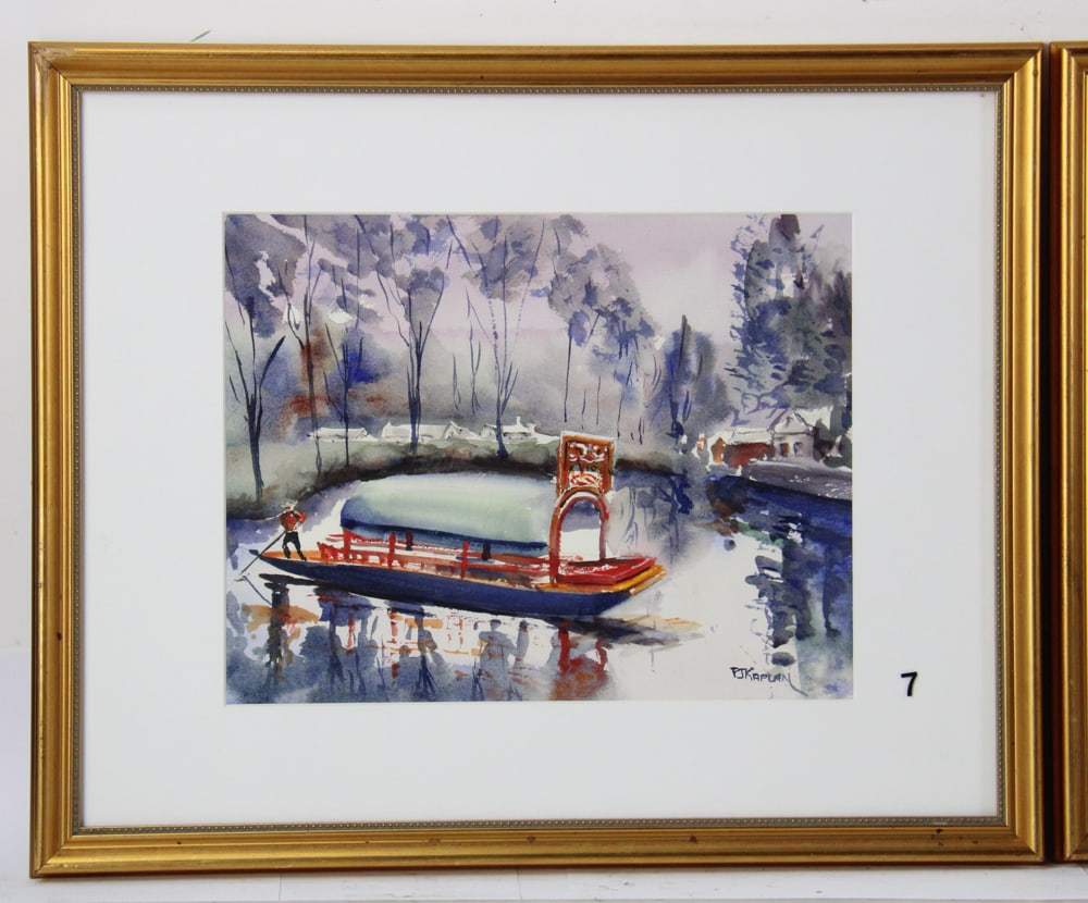 Phyllis J. Kaplan, Three Watercolors - 2