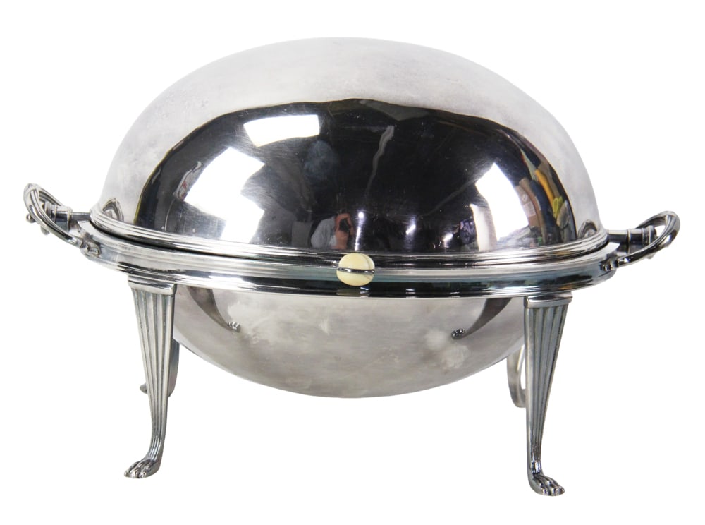 Birks Edwardian-style Silverplate Chafing Dish (1 of 13)