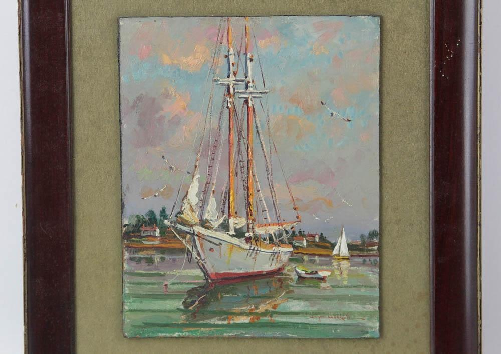 Wayne B. Morrell, Schooner Columbia, Gloucester Harbor - 2