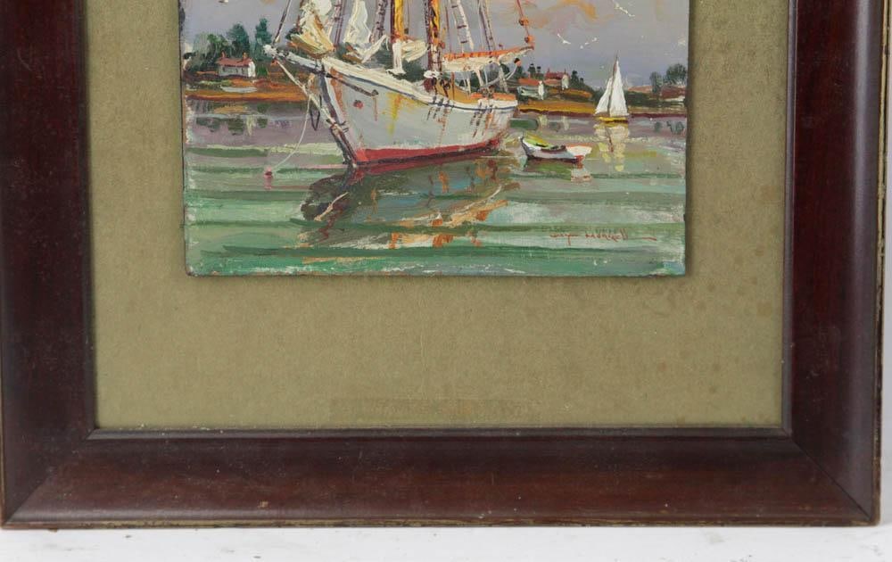 Wayne B. Morrell, Schooner Columbia, Gloucester Harbor - 4