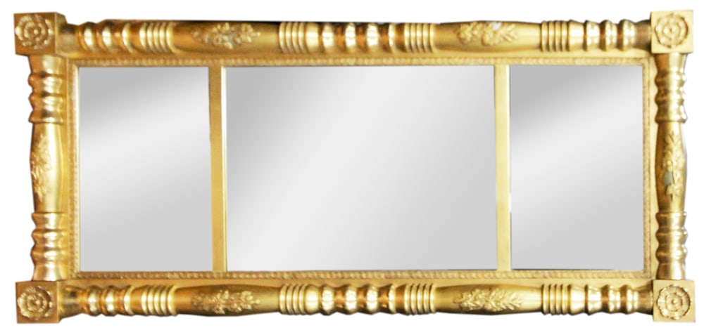 Federal Gilt Mirror: Federal gilt mirror, 26" H x 57" W. Provenance: Acton, Massachusetts collection.