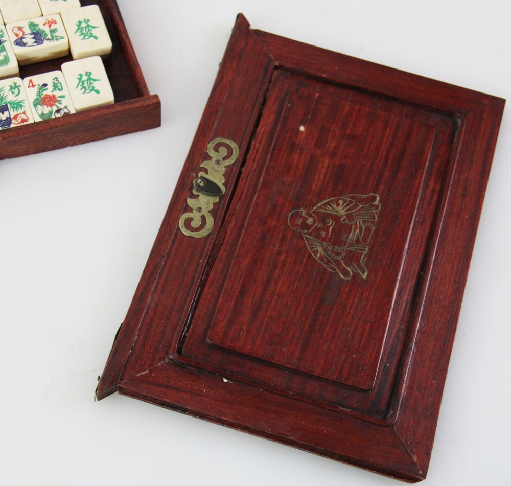 Mahjong Set with Five Drawers, Tiles, Complete - 5