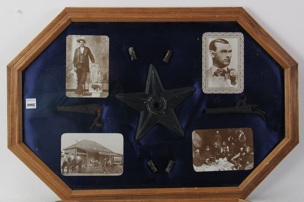 Outlaw and Native American Items in Shadow Box Frames - 4