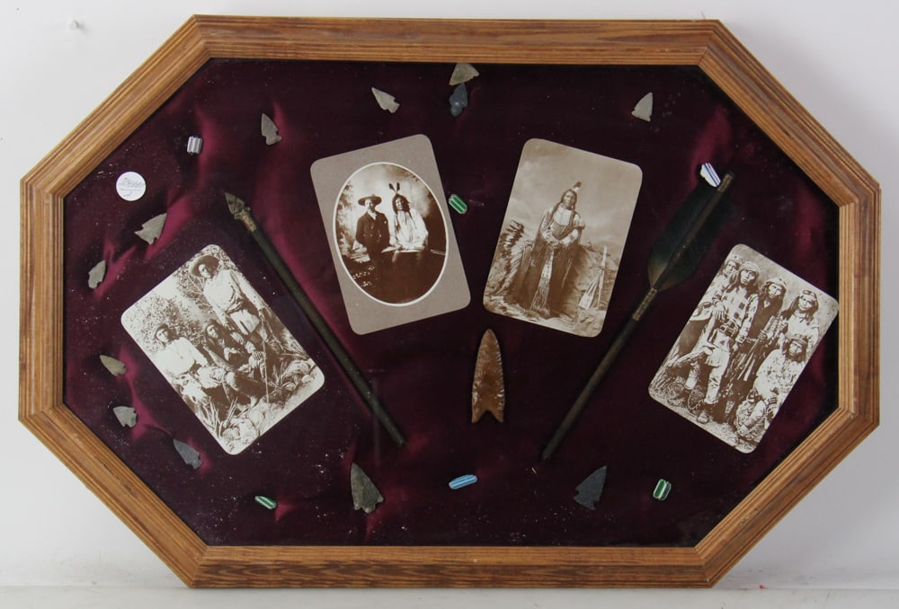 Outlaw and Native American Items in Shadow Box Frames - 7