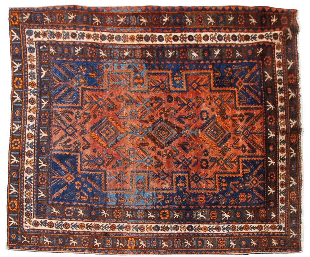 Persian Bokhara Rug: Persian Bokhara rug, 6' 8" x 5' 7". Provenance: Dunbarton, New Hampshire collection.
