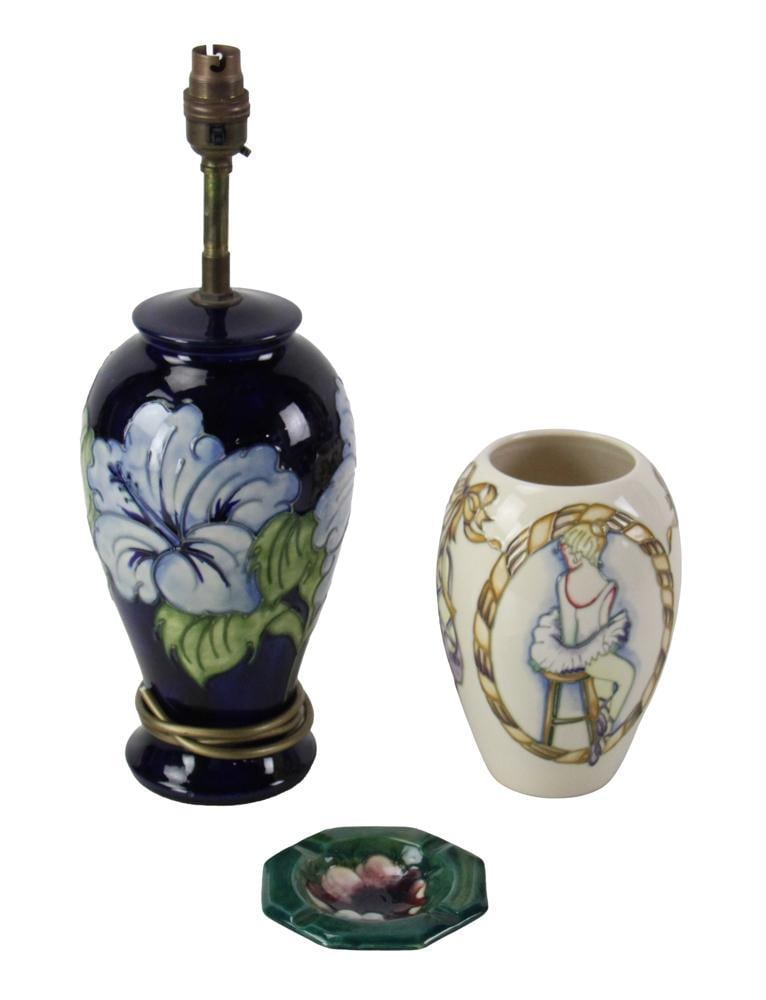 Moorcroft Vase, Ashtray, and Lamp (1 of 11)