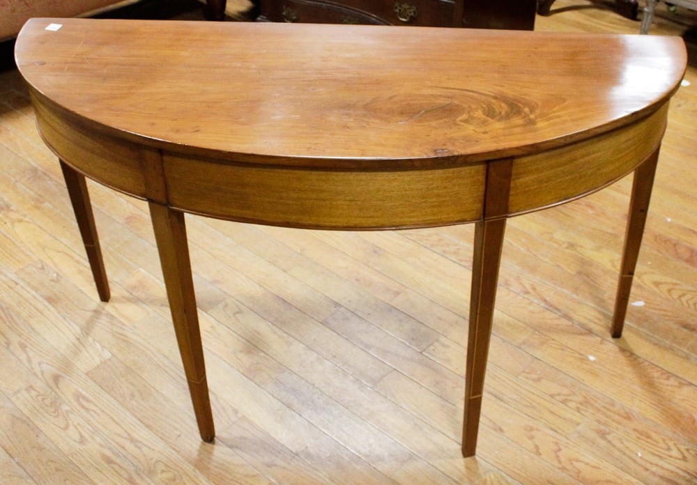 Mahogany Demilune Hall Table (1 of 6)