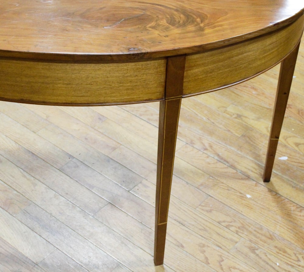 Mahogany Demilune Hall Table - 3
