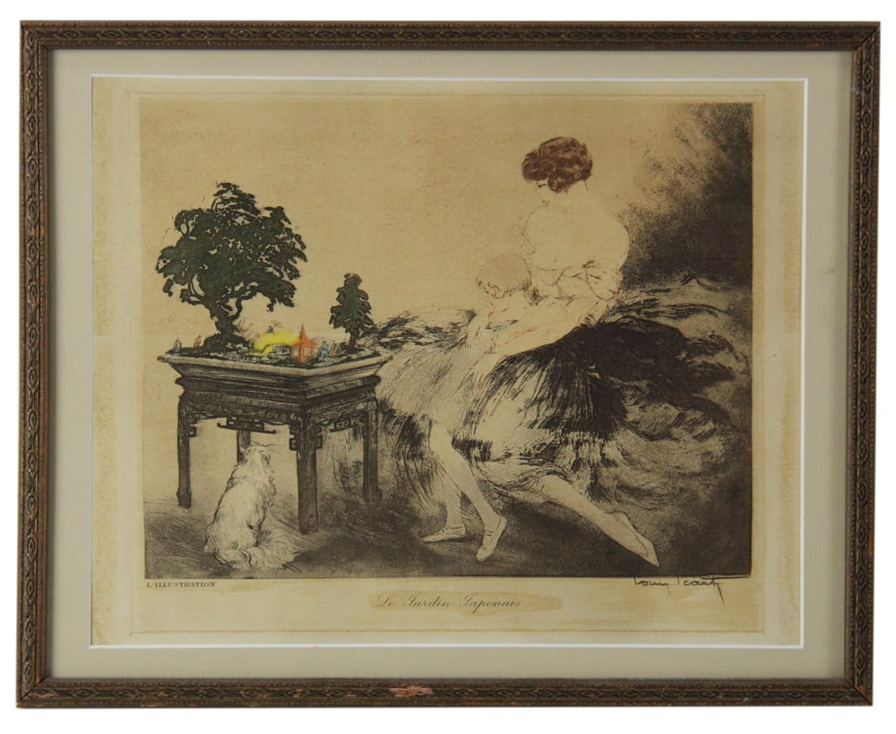 Louis Icart, Japanese Garden, Print (1 of 8)