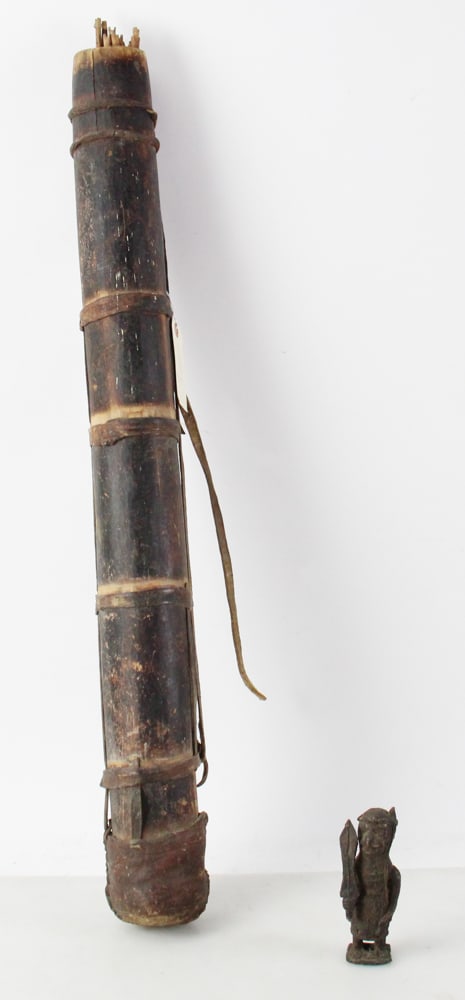 African Benin Bronze Figure, Arrows (1 of 6)