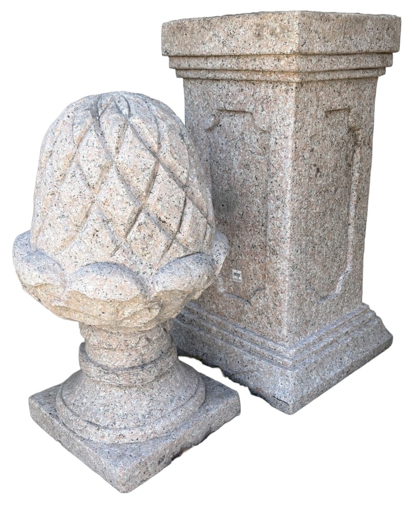 Classic Garden Pedestal with Pineapple Finial (1 of 11)