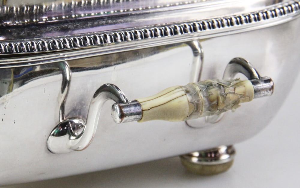 Three-piece Silver-on-Copper Serving Dish - 15