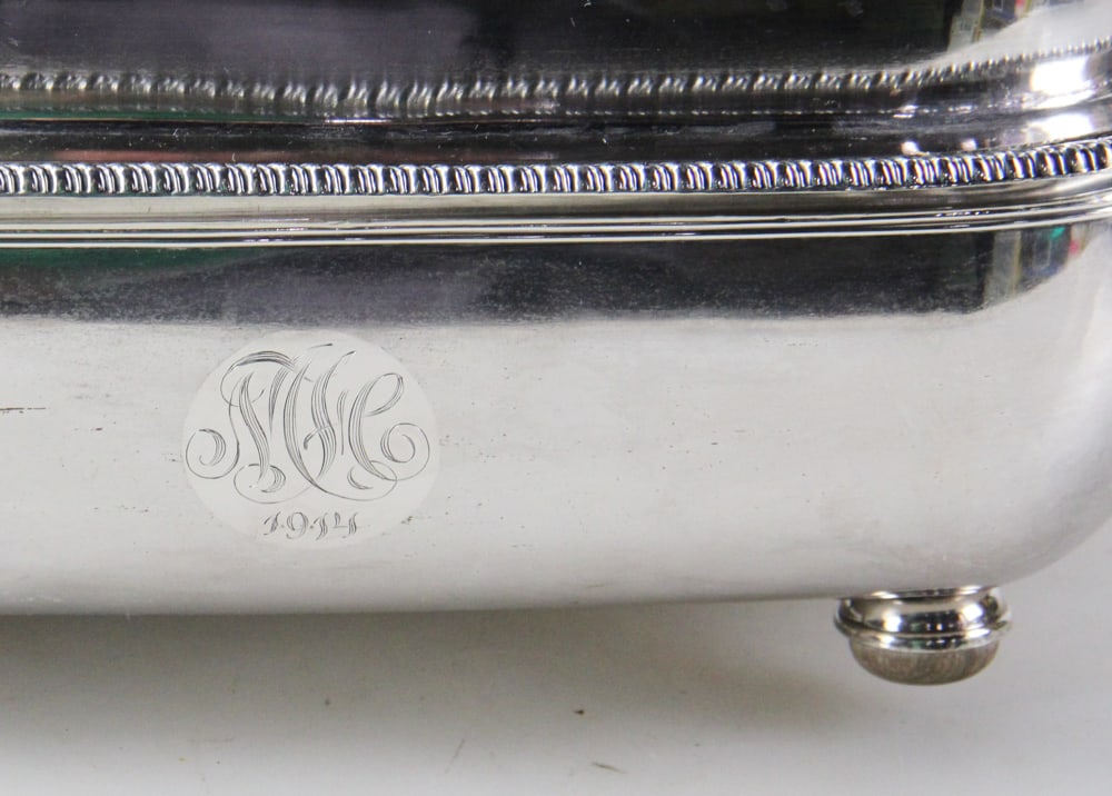 Three-piece Silver-on-Copper Serving Dish - 3