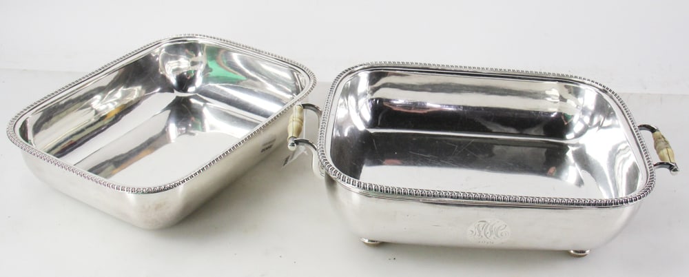 Three-piece Silver-on-Copper Serving Dish - 7