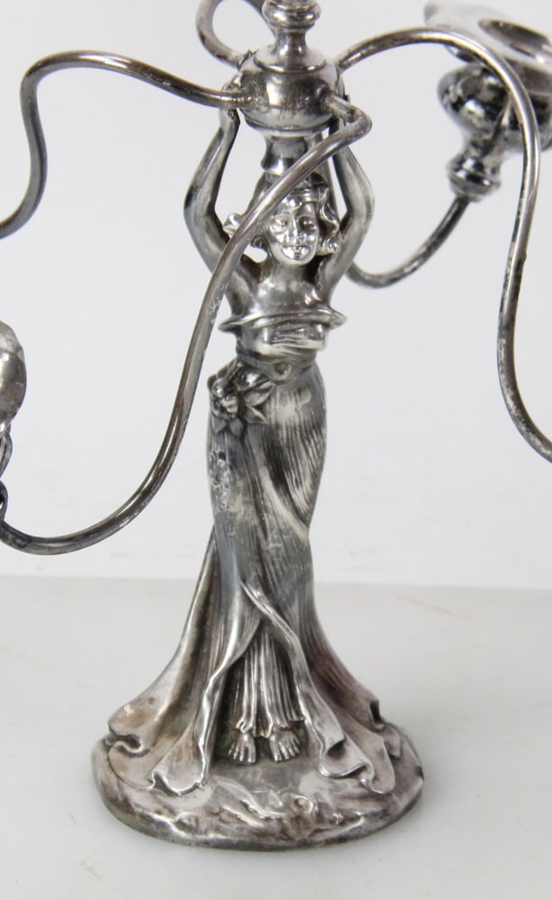 Three Silverplate Candelabra - 10