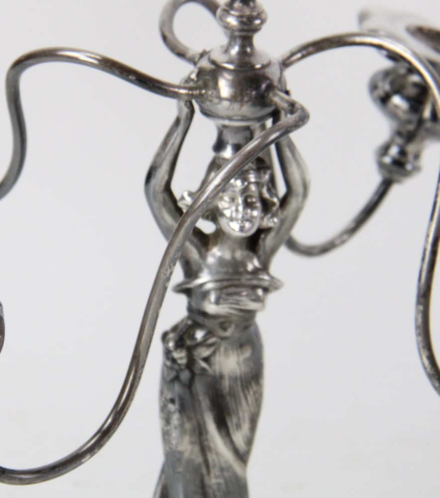 Three Silverplate Candelabra - 11
