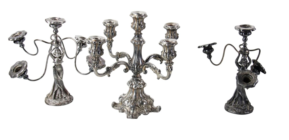 Three Silverplate Candelabra (1 of 15)