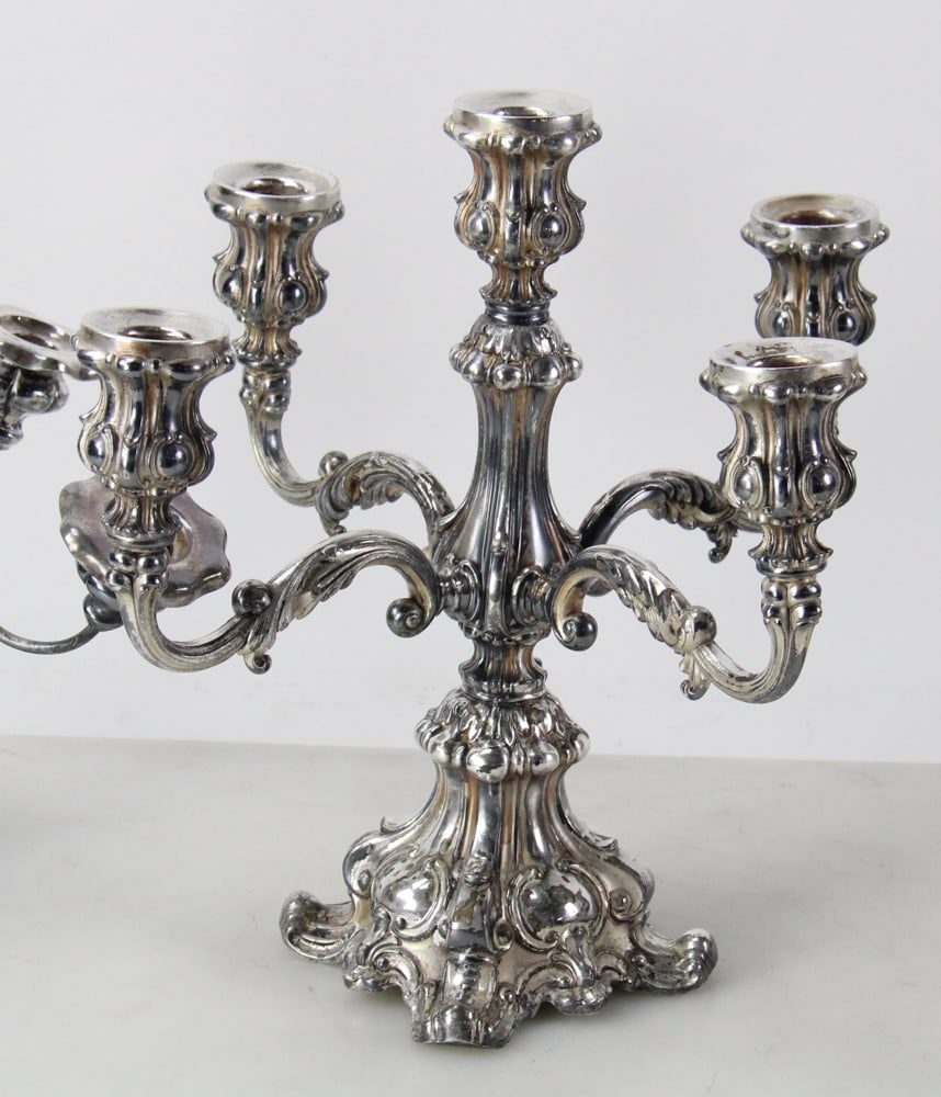Three Silverplate Candelabra - 2