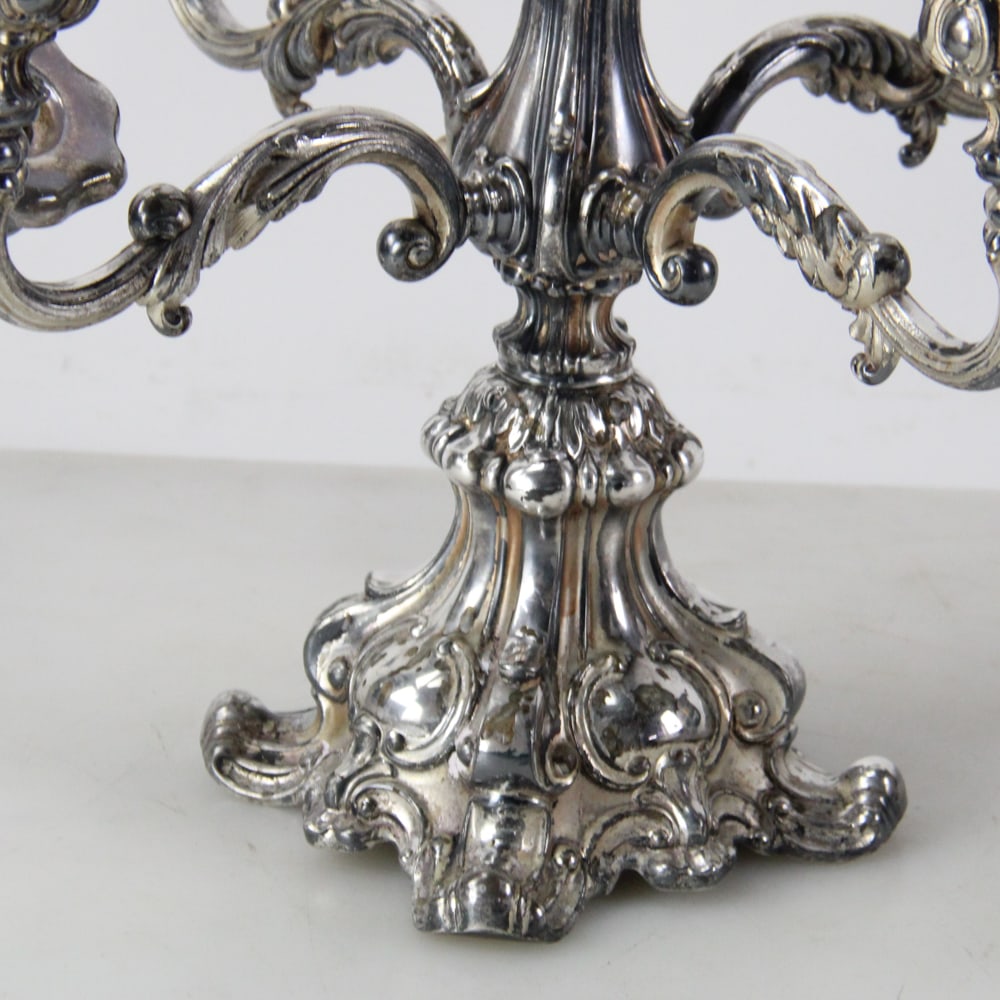 Three Silverplate Candelabra - 4