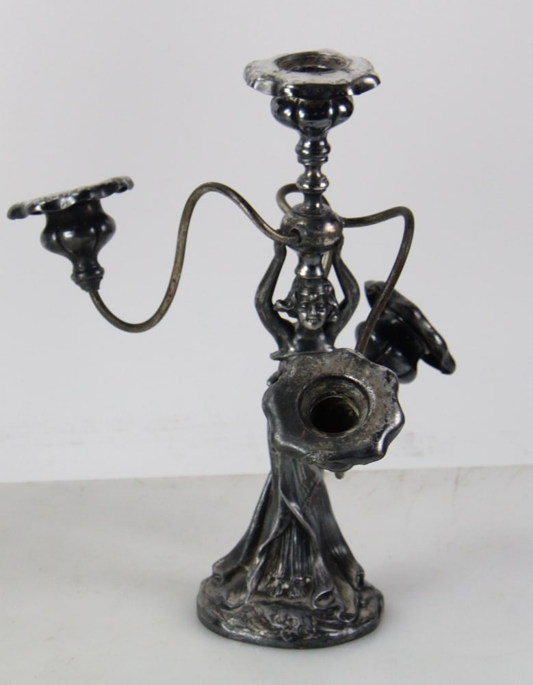 Three Silverplate Candelabra - 5