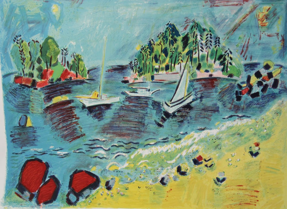 Wayne Ensrud, Waterfront Scene, Serigraph - 3