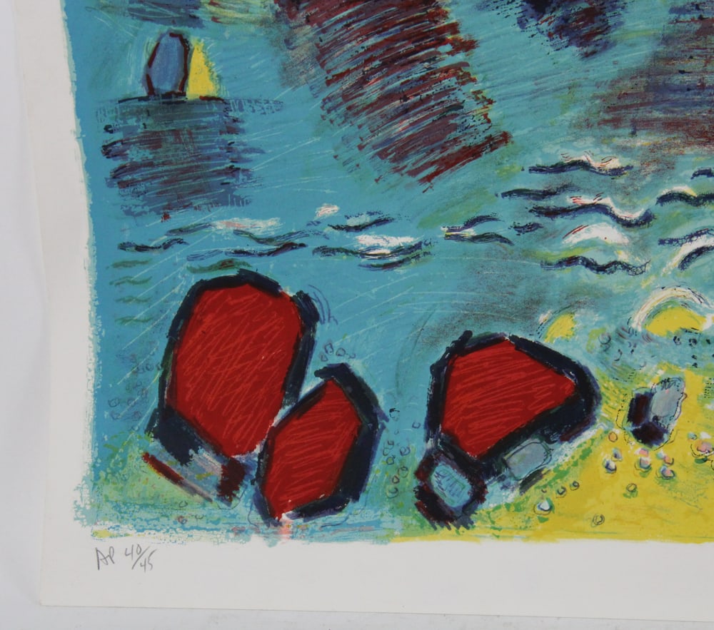 Wayne Ensrud, Waterfront Scene, Serigraph - 4