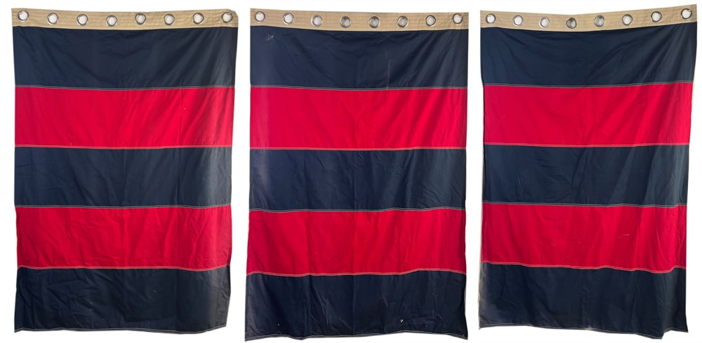 Red and Blue Striped Blackout Curtains (1 of 15)