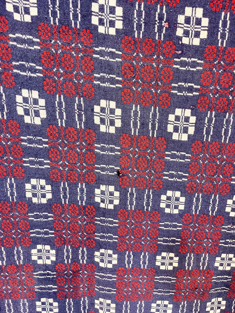 Antique Woven Wool Coverlet - 3