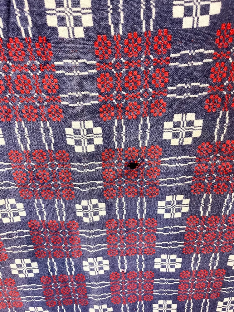 Antique Woven Wool Coverlet - 5