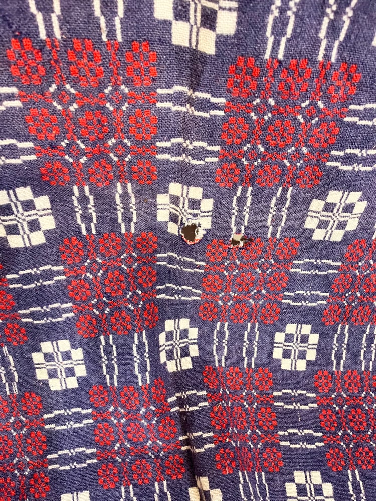 Antique Woven Wool Coverlet - 7
