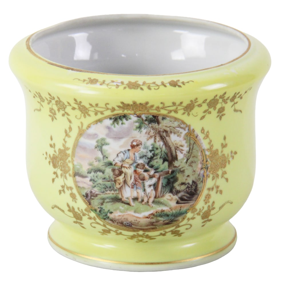 French Cachepot with Hand-Painted Rondels (1 of 8)