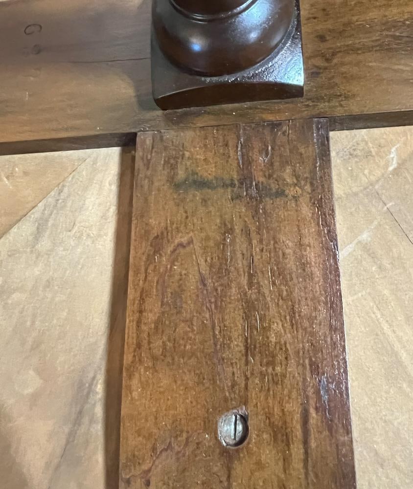 20thC Georgian-style Burl Walnut Hexagonal Stand - 9