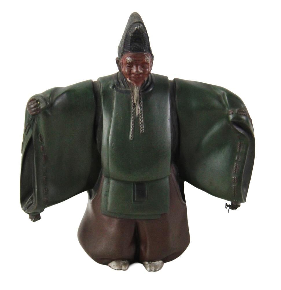 Japanese Bronze Okimono Sculpture of Actor (1 of 11)