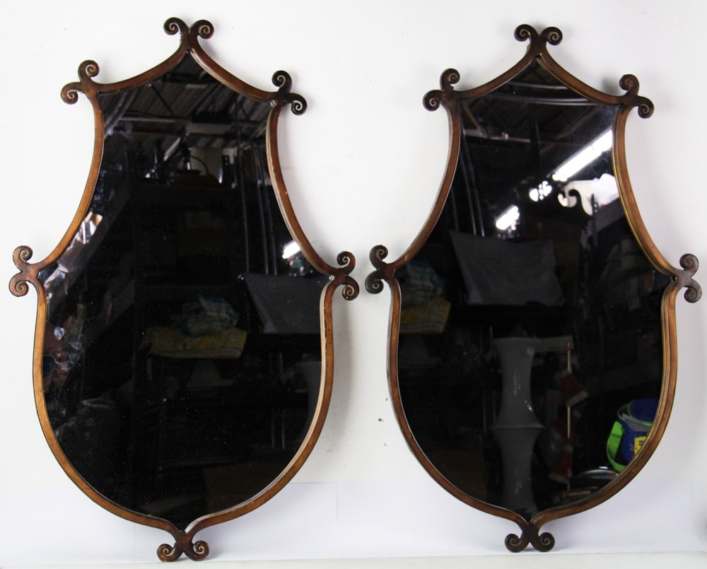 Pair of Metal Mirrors (1 of 8)