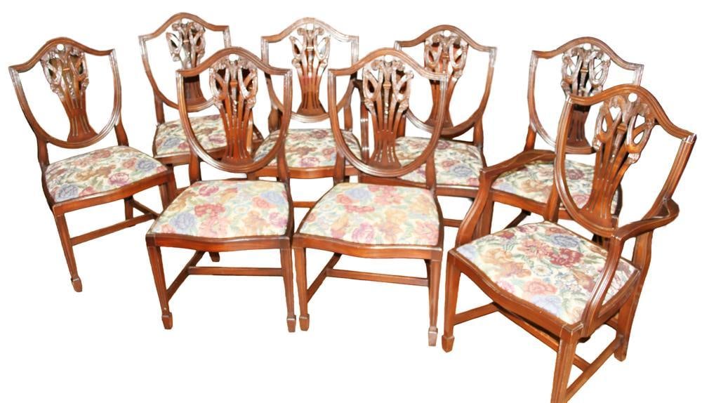 Mahogany Shield-Back Hepplewhite Chairs (1 of 7)