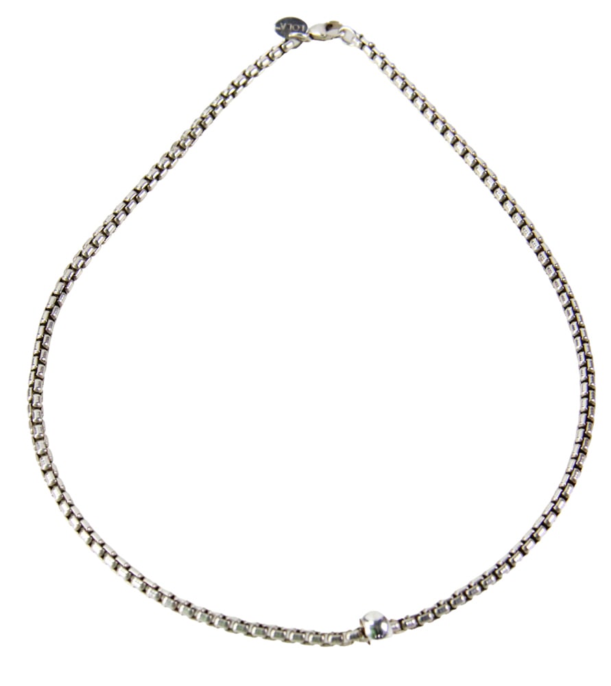Sterling Necklace: Sterling necklace, 15 1/2". Provenance: Mashpee, Massachusetts collection.