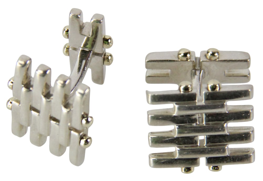 Tiffany Sterling Men's Cufflinks: Tiffany sterling men's cufflinks. Provenance: Mashpee, Massachusetts collection.