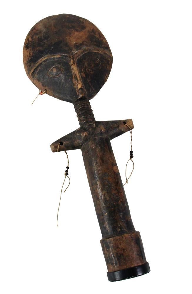 Vintage African Ashanti Akuaba Fertility Figure: Vintage African Ashanti Akuaba fertility figure, 11" x 4". Provenance: Rocky Neck, Gloucester, Massachusetts collection.