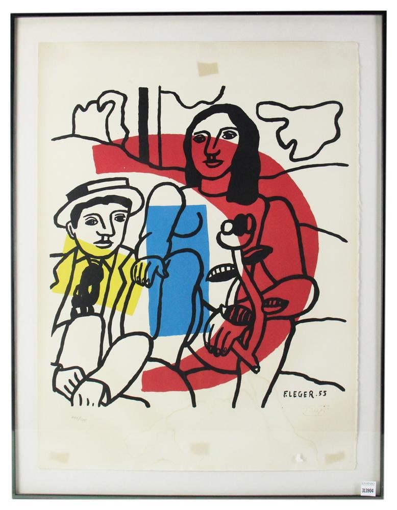Fernand Leger, "Les Deux Amoureux", Color Print (1 of 7)